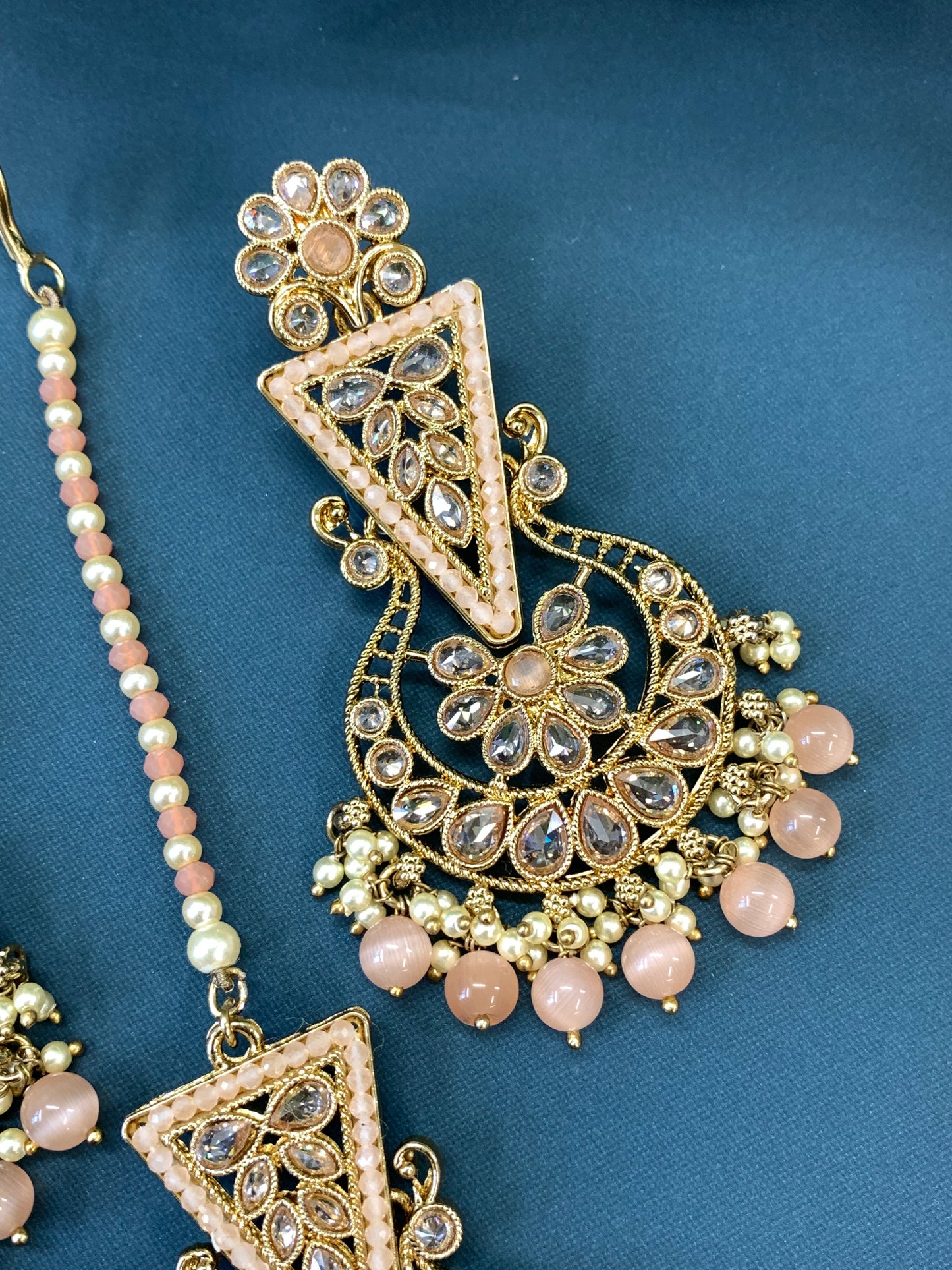 Polki tikka set joana in nude peach