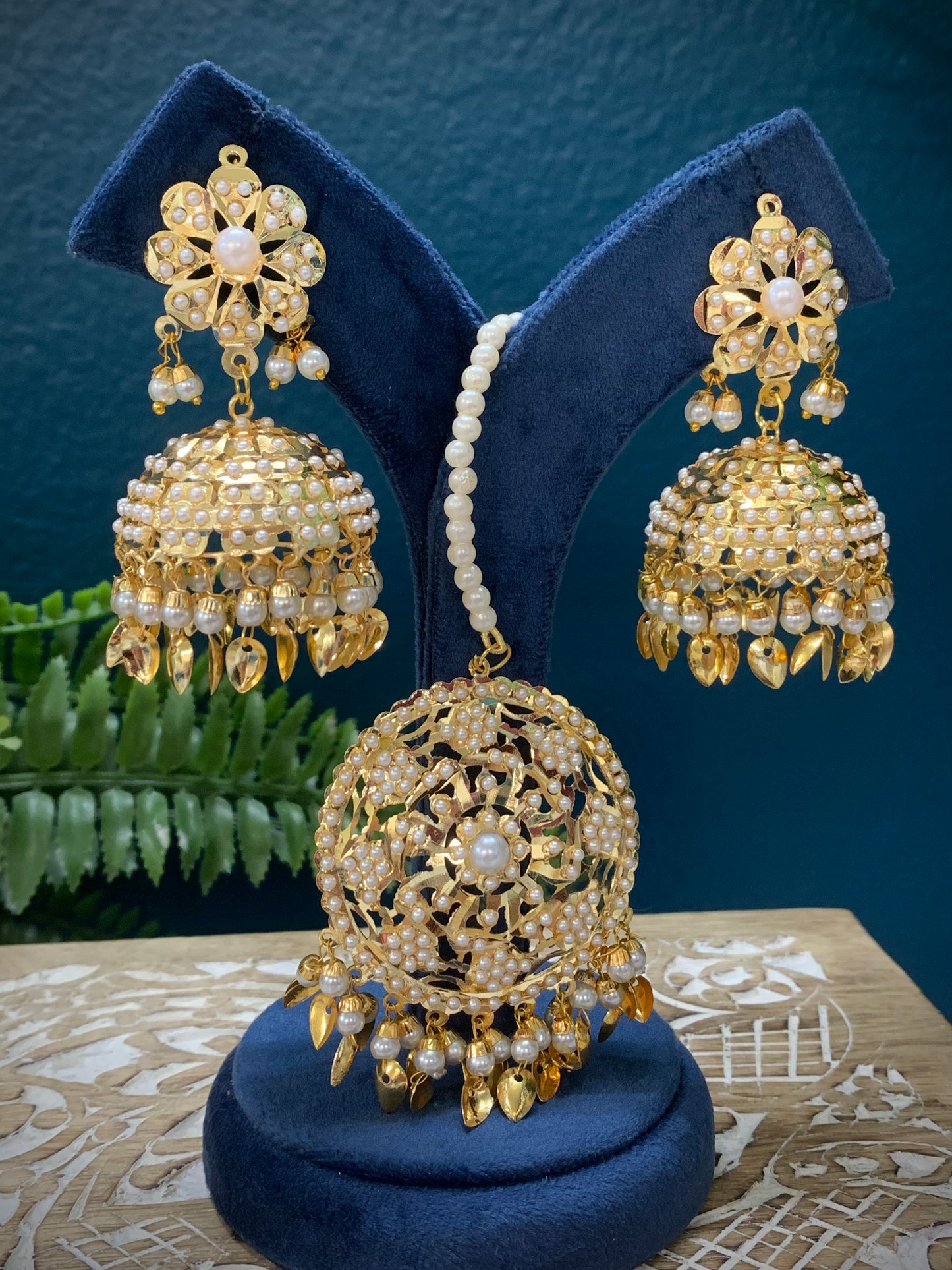 Authentic jadau jhumki traditional design