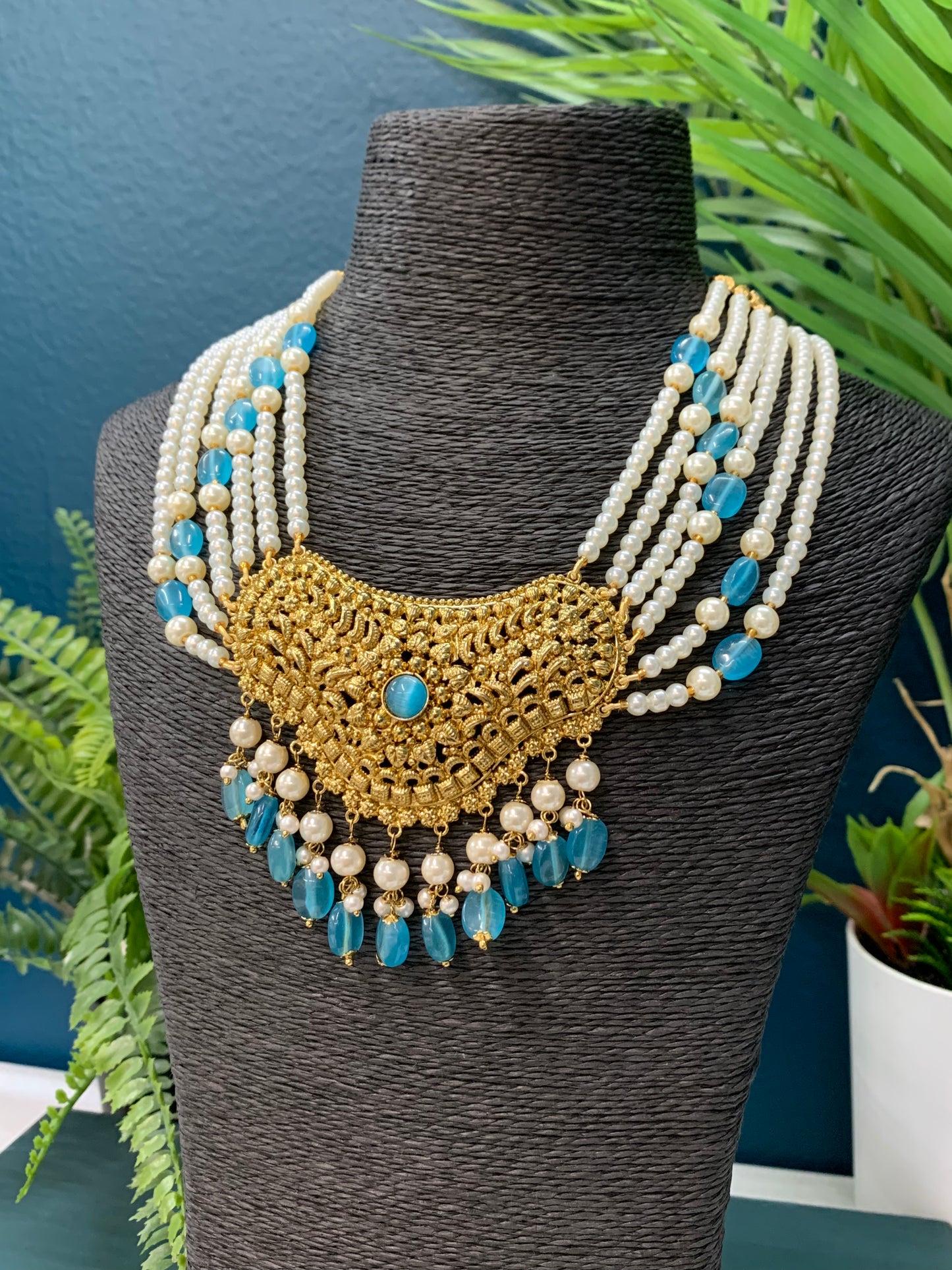 Sayeed Gold plated traditional choker / necklace