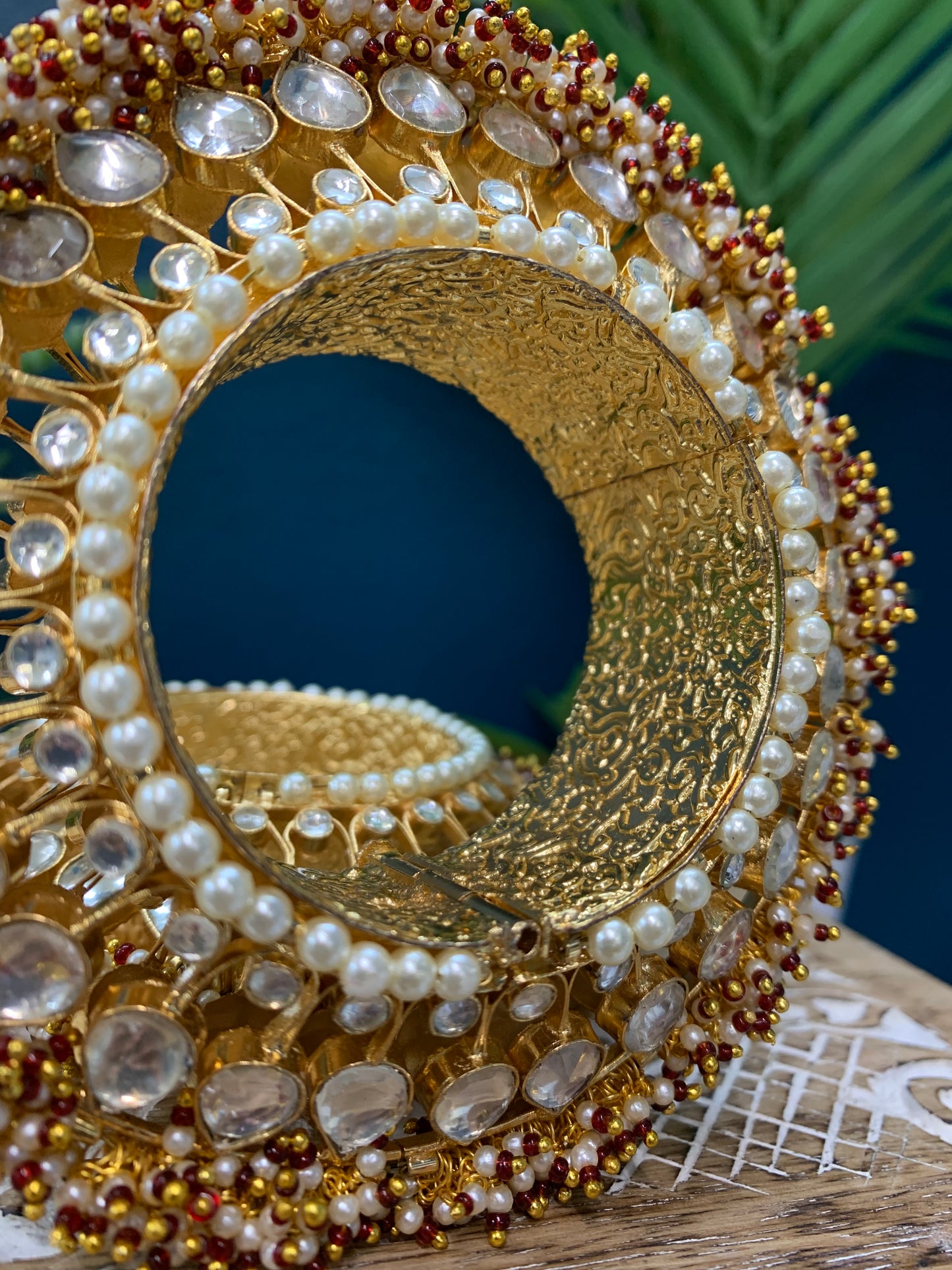 Prachi kundan pacheli style rajshani bangle bracelet