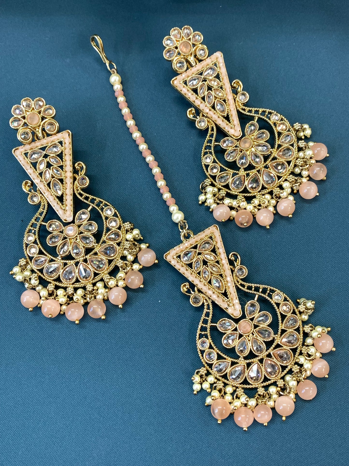 Polki tikka set joana in nude peach