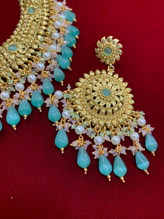 Gauri Gold plated traditional choker / necklace m