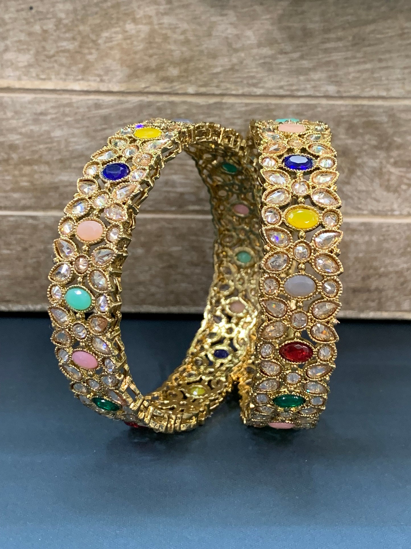 Sukhi polki bangle / kada / Kangan / bala in multi