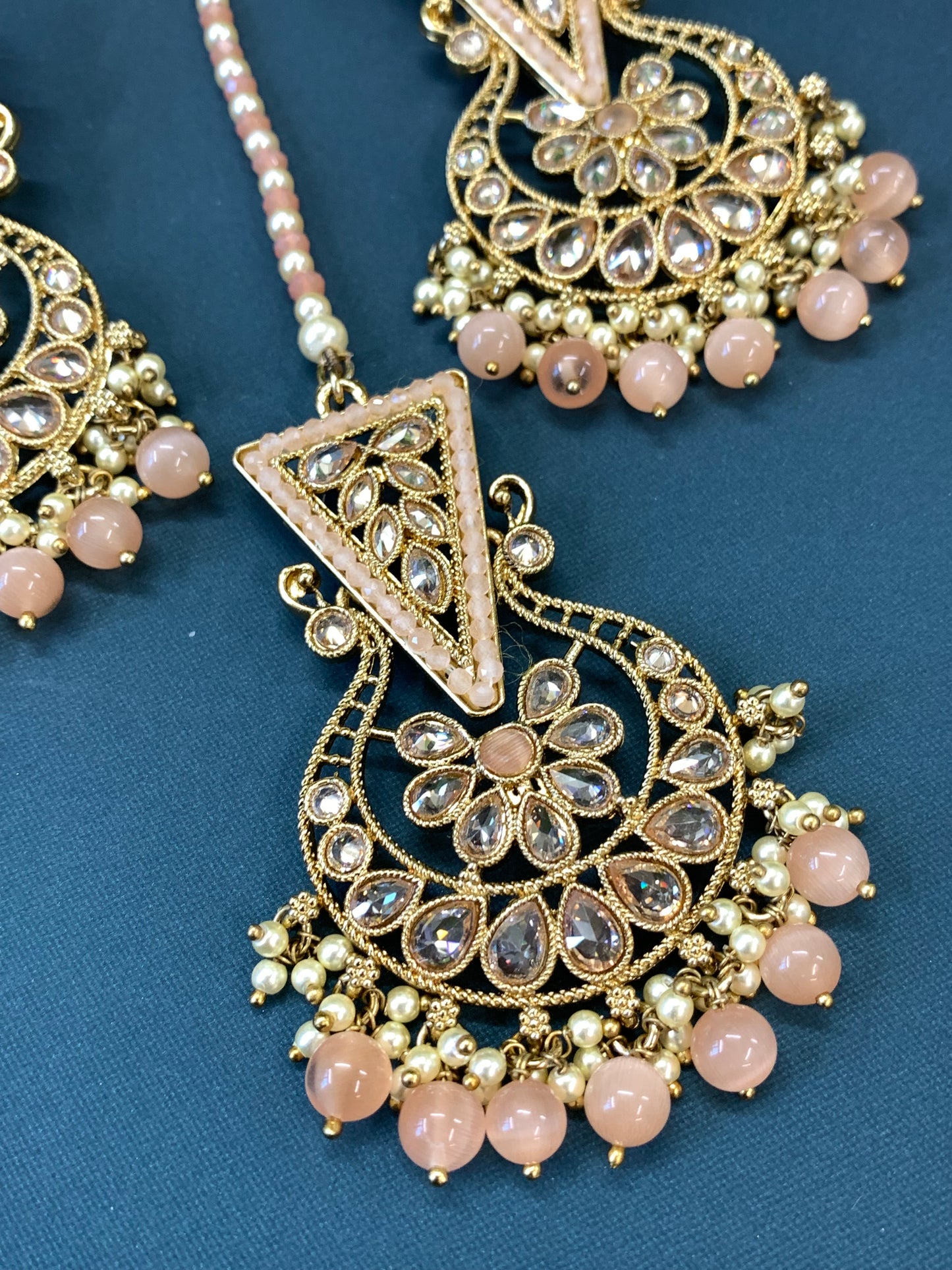 Polki tikka set joana in nude peach