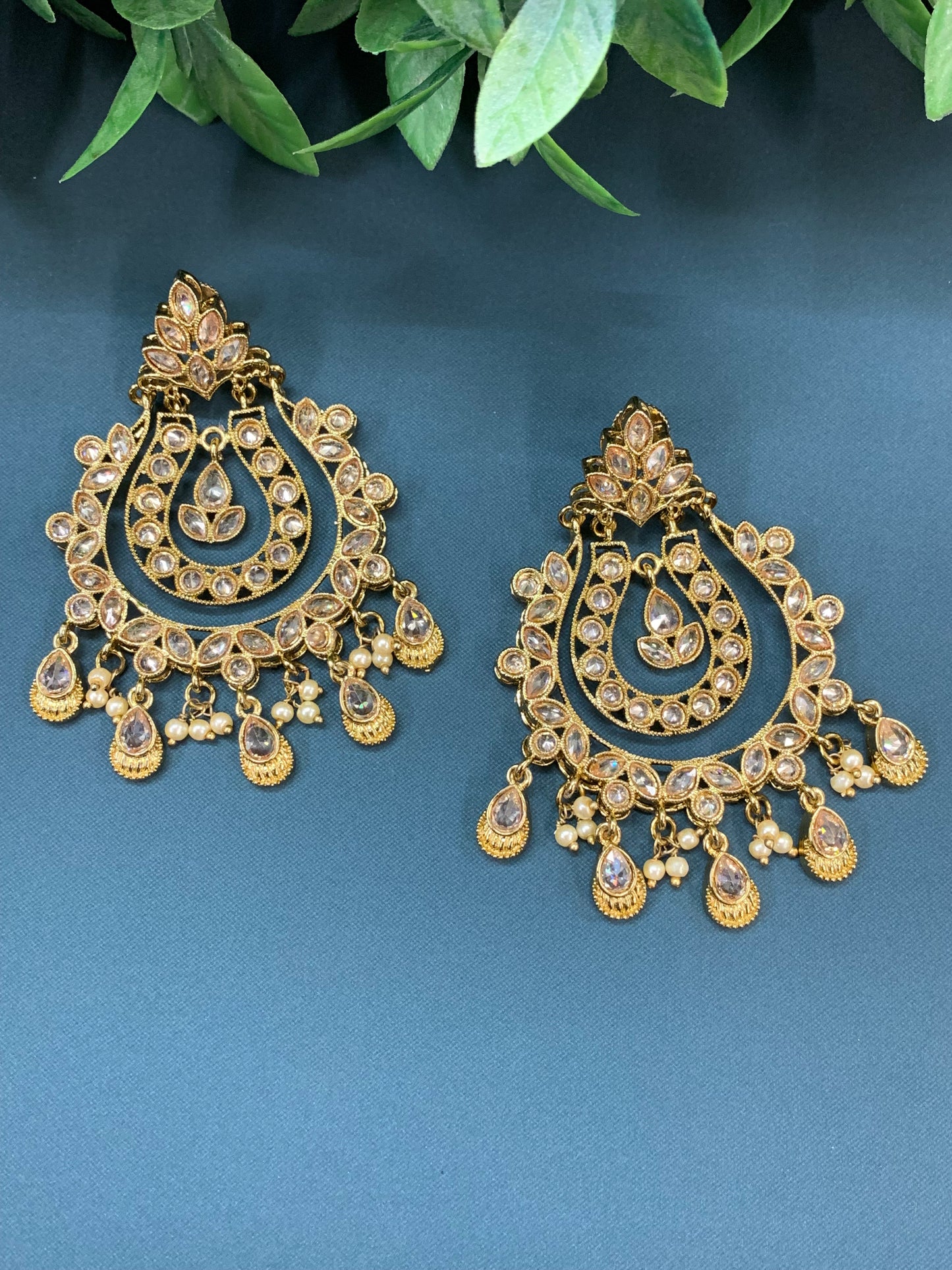 Bonnie polki chandbali earring antique gold