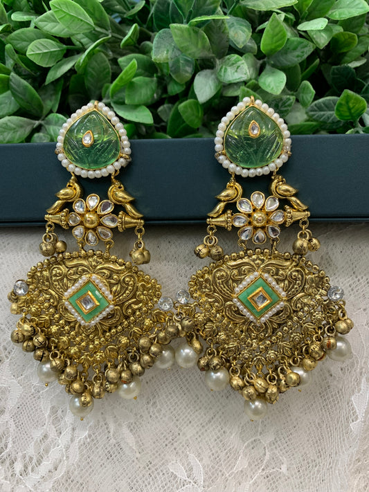 Gold plated jhumka earring