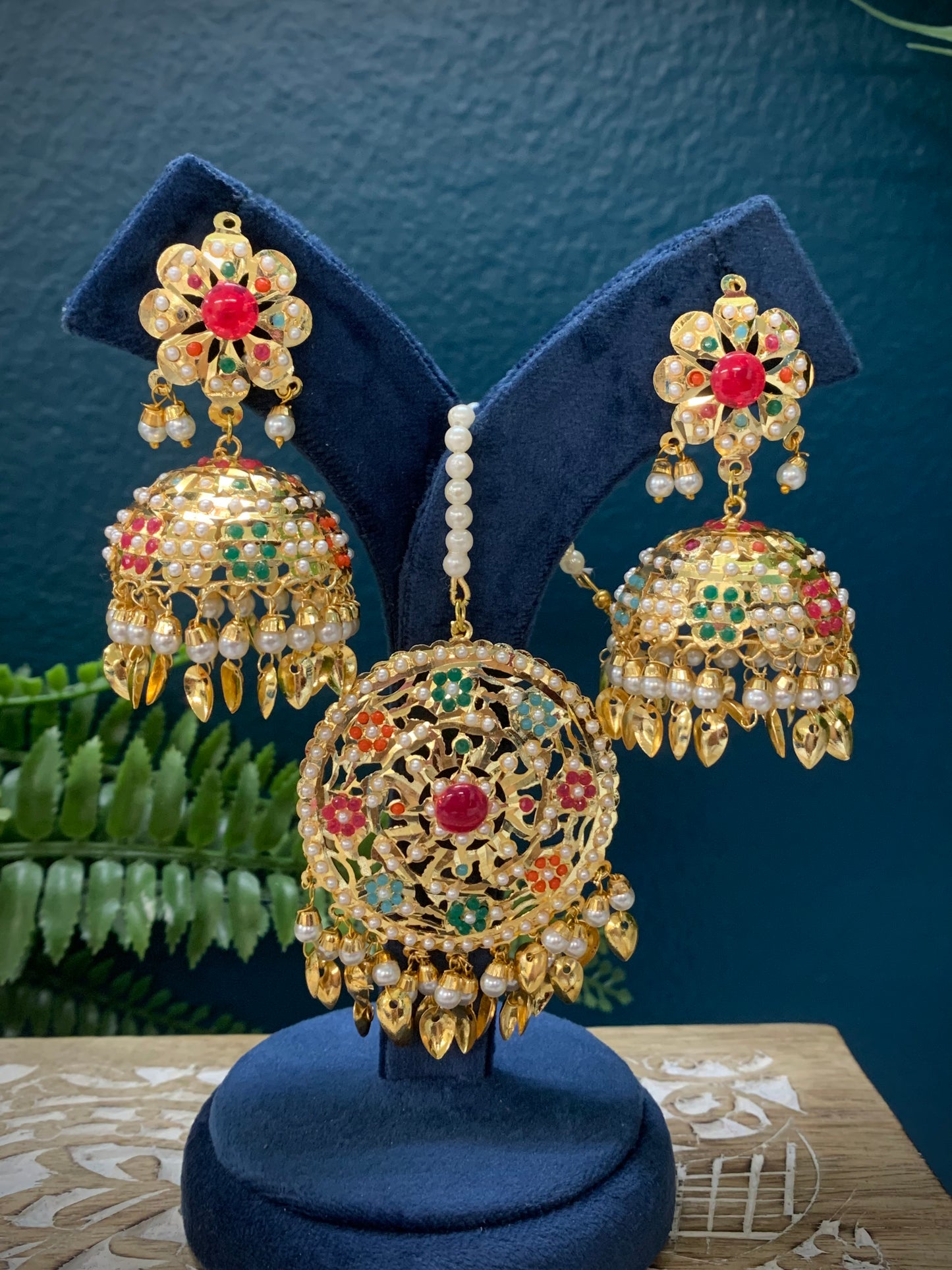 Authentic jadau jhumki traditional design