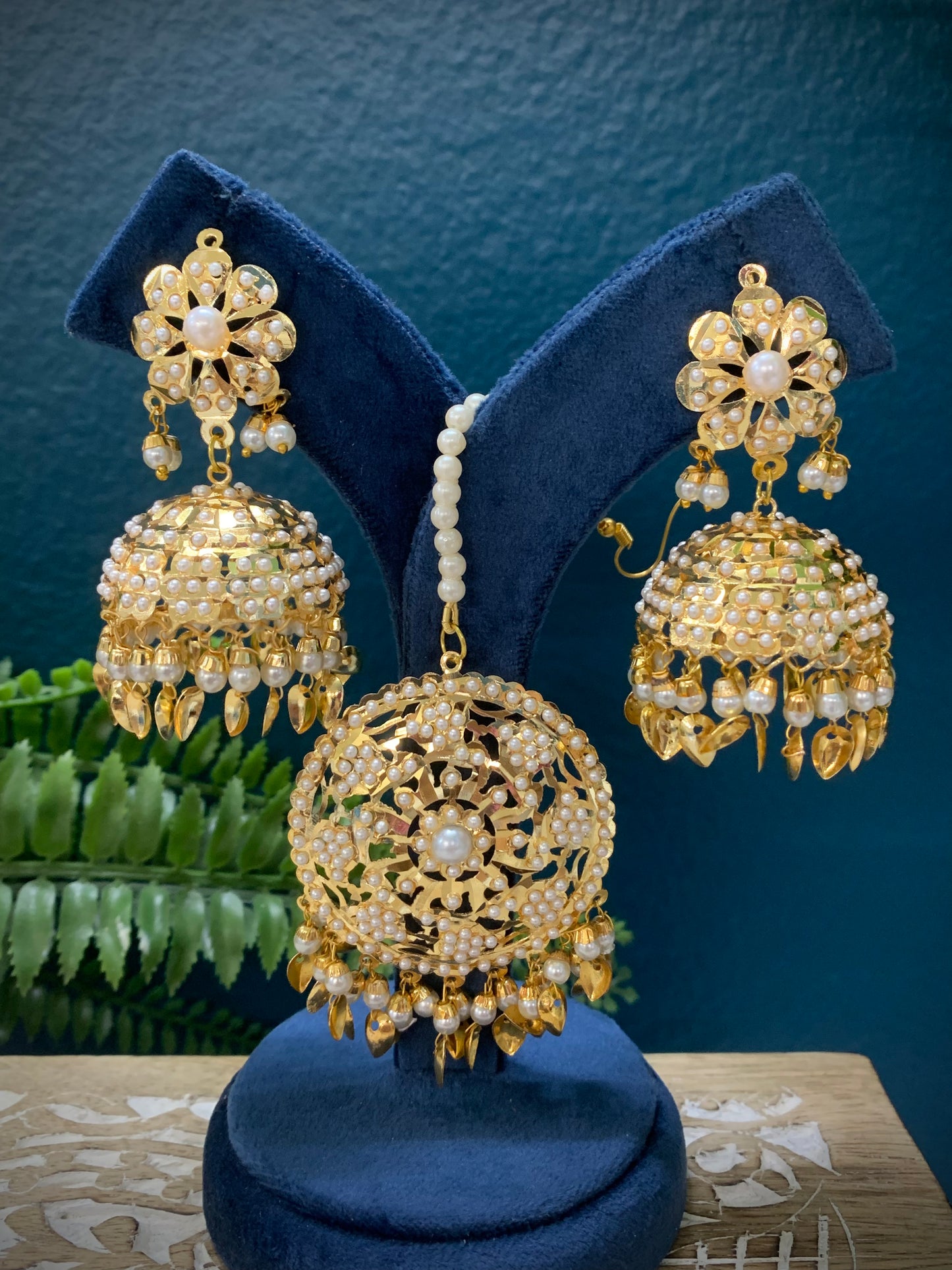 Authentic jadau jhumki traditional design