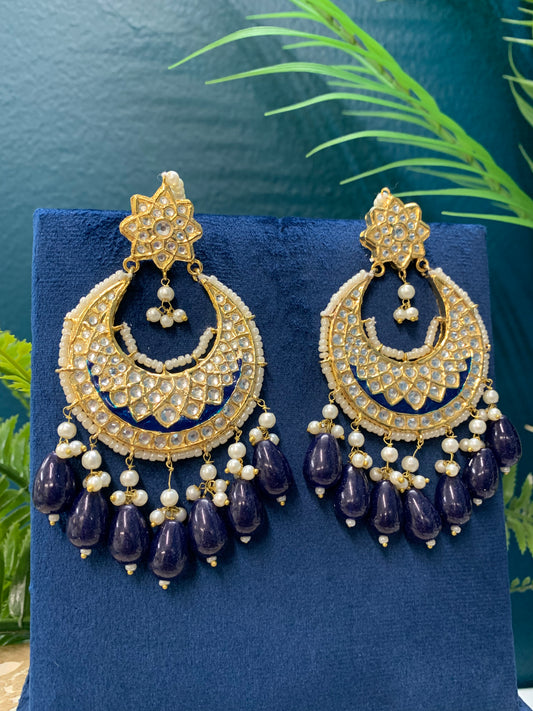 Pakistani multani /thappa kundan chandbali earring.