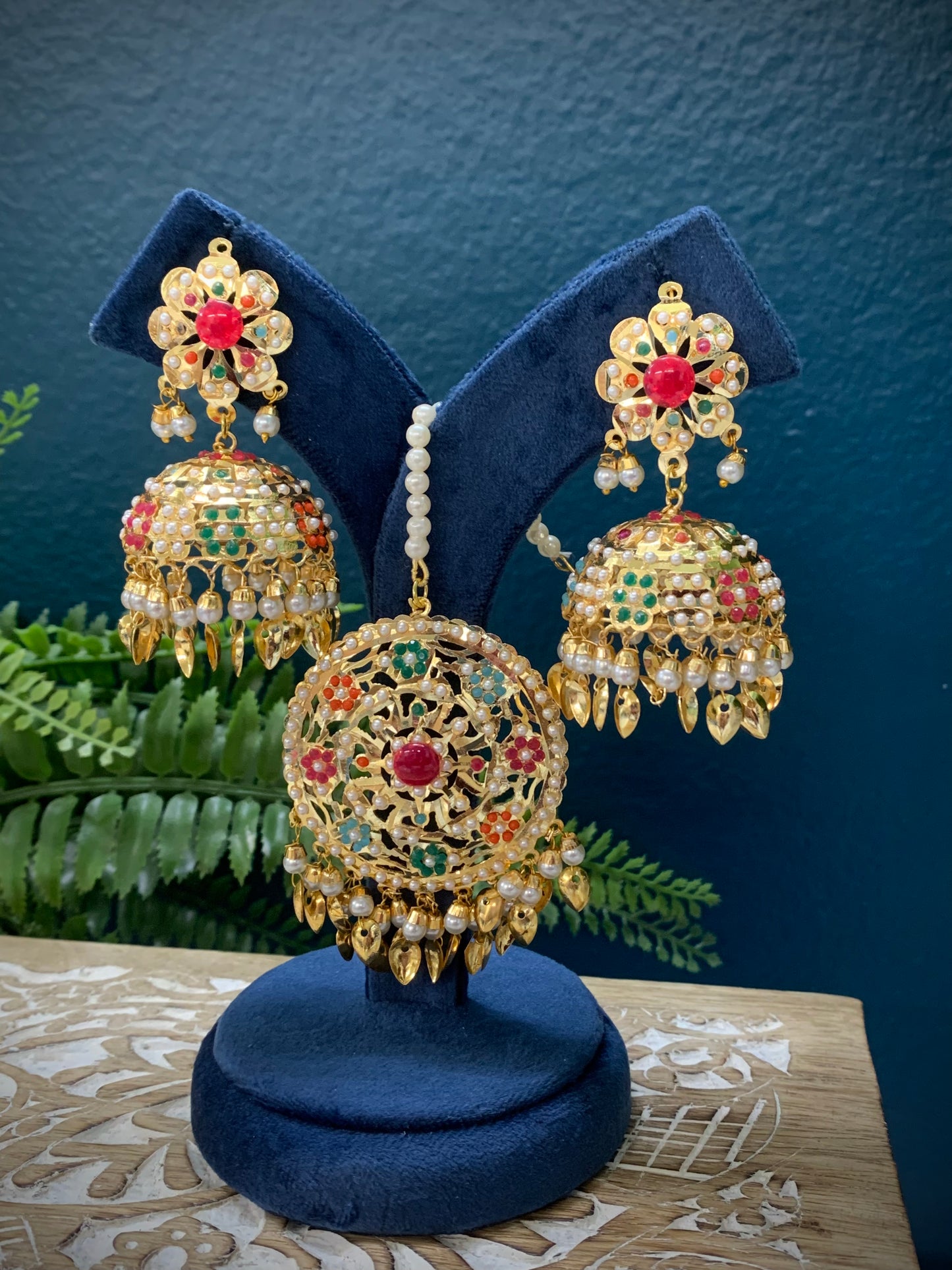 Authentic jadau jhumki traditional design