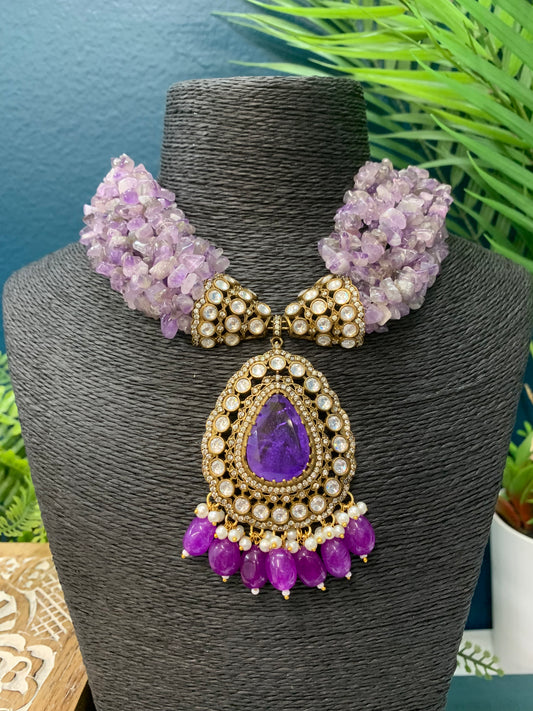 Sabyasachi Kolkata inspired moissanite kundan necklace choker set Pam