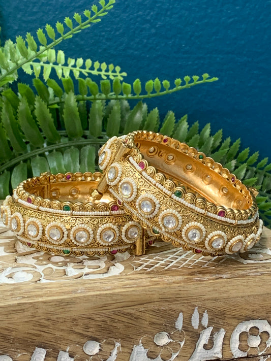 Ahana rajshani / rajwadi kundan bangle bracelets