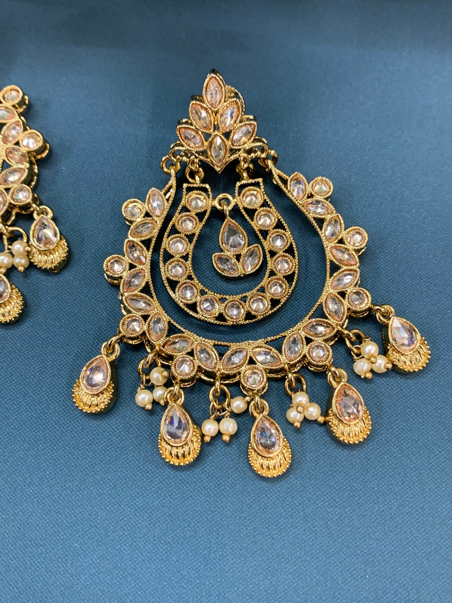 Bonnie polki chandbali earring antique gold