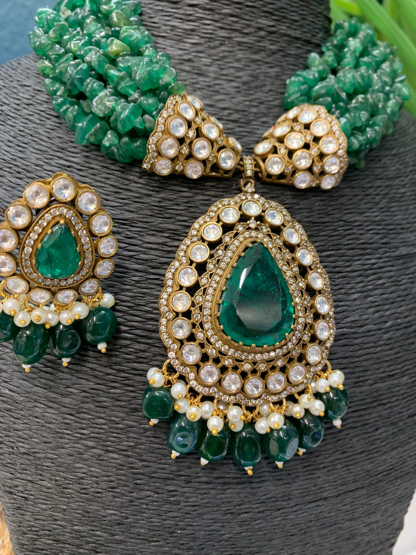Sabyasachi Kolkata inspired moissanite kundan necklace choker set Pam