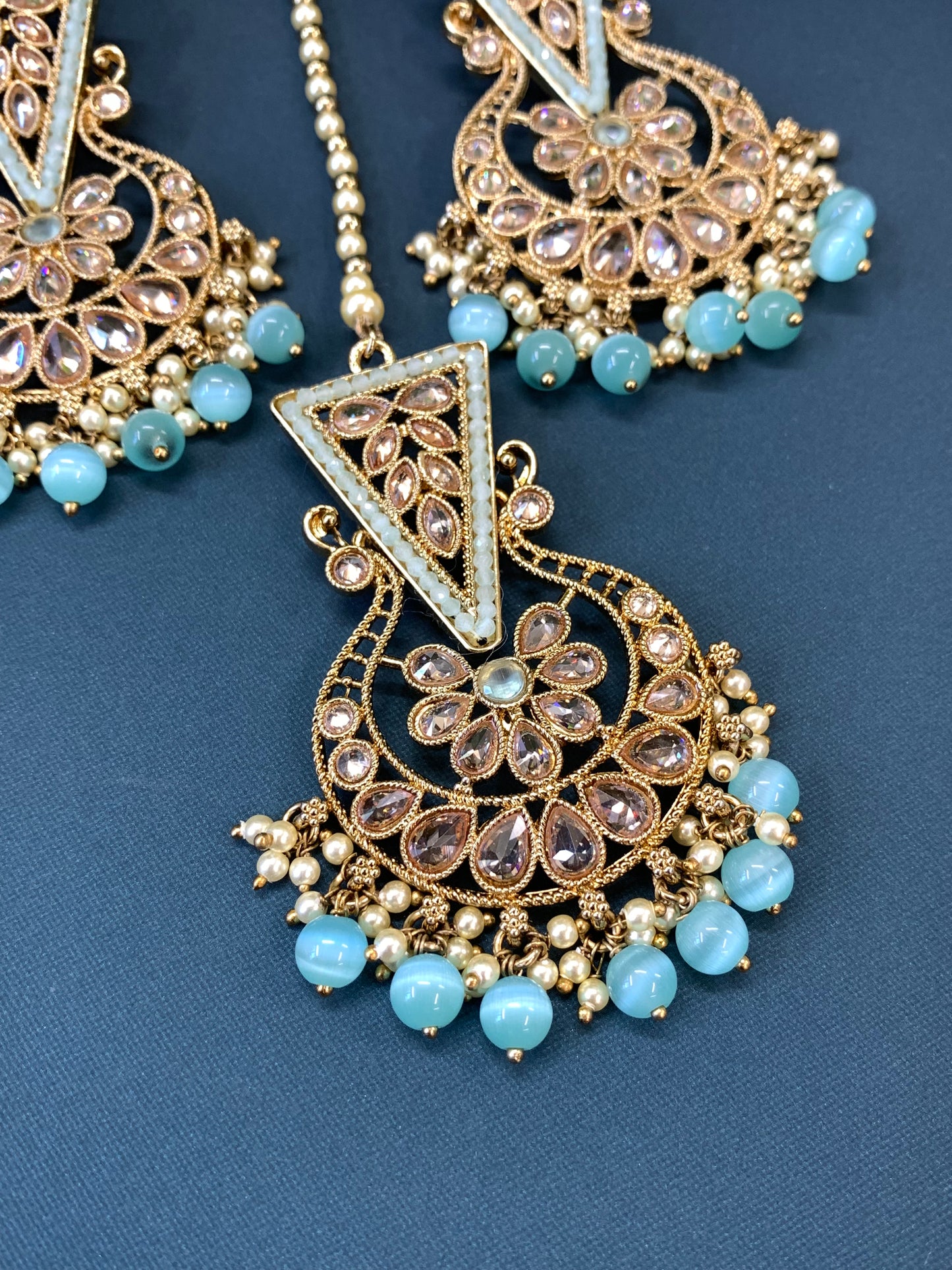 Polki tikka set joana in light blue