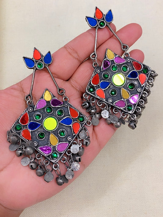 Afgani Black metal oxi earring