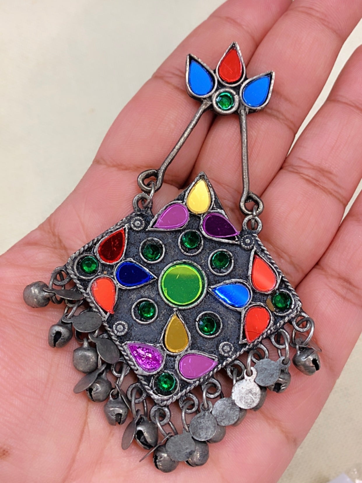 Afgani Black metal oxi earring