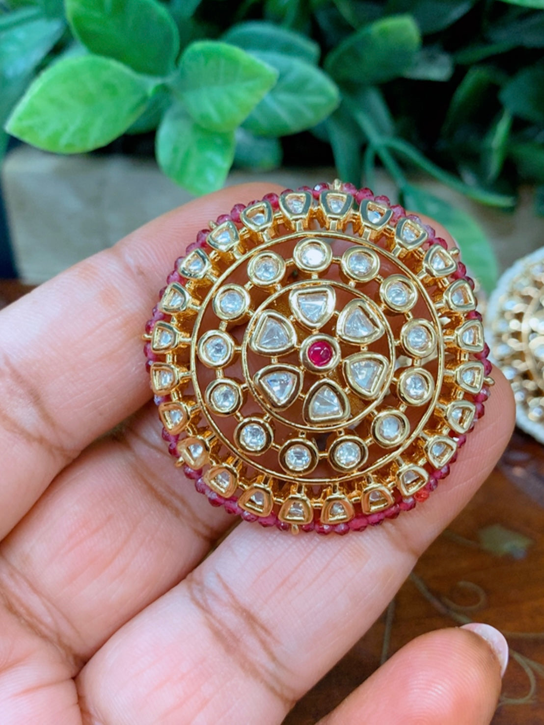Sharmin tyaani kundan ring