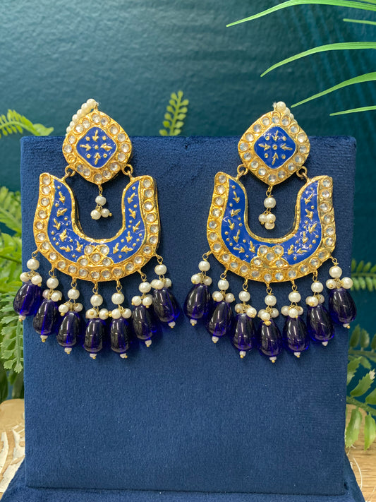 Pakistani multani /thappa kundan chandbali earring.