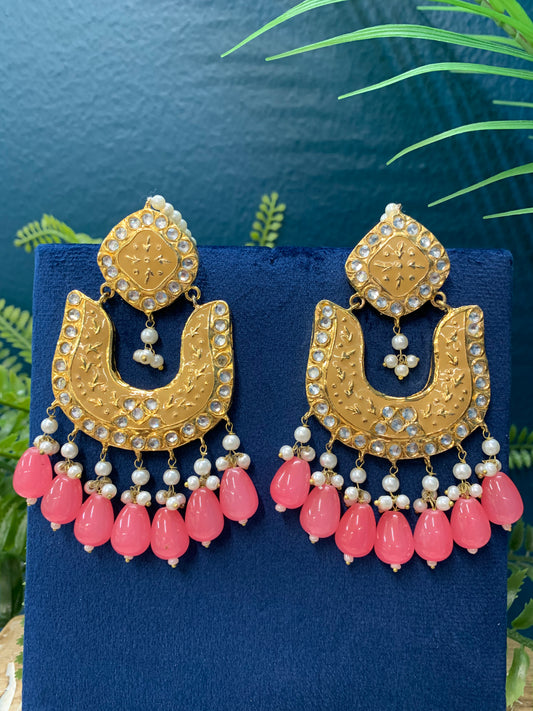 Pakistani multani /thappa kundan chandbali earring.