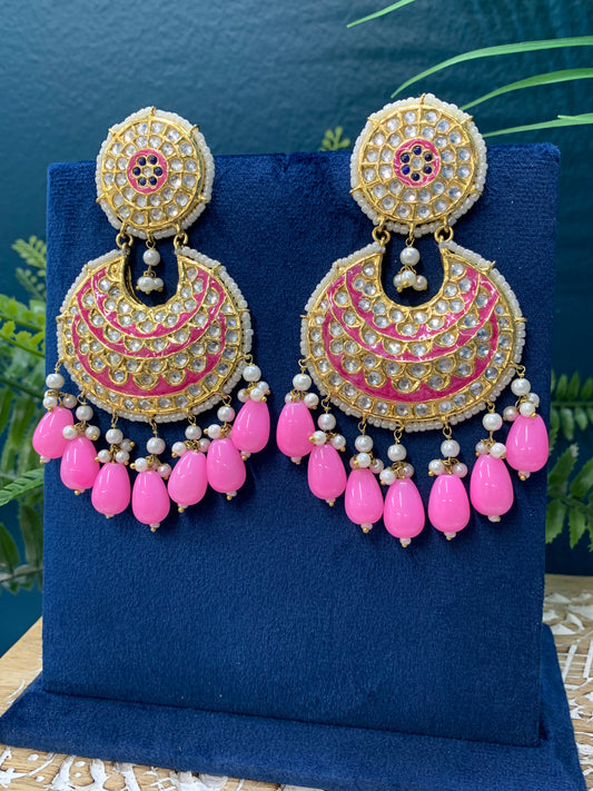 Pakistani multani /thappa kundan chandbali earring.