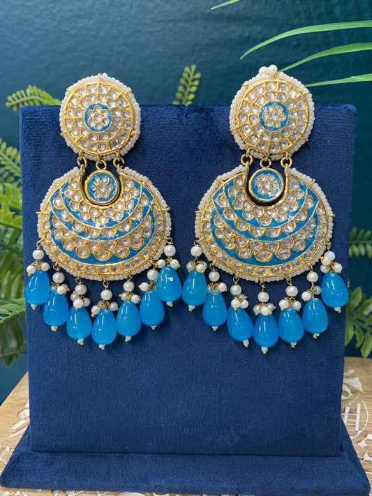Pakistani multani /thappa kundan chandbali earring.