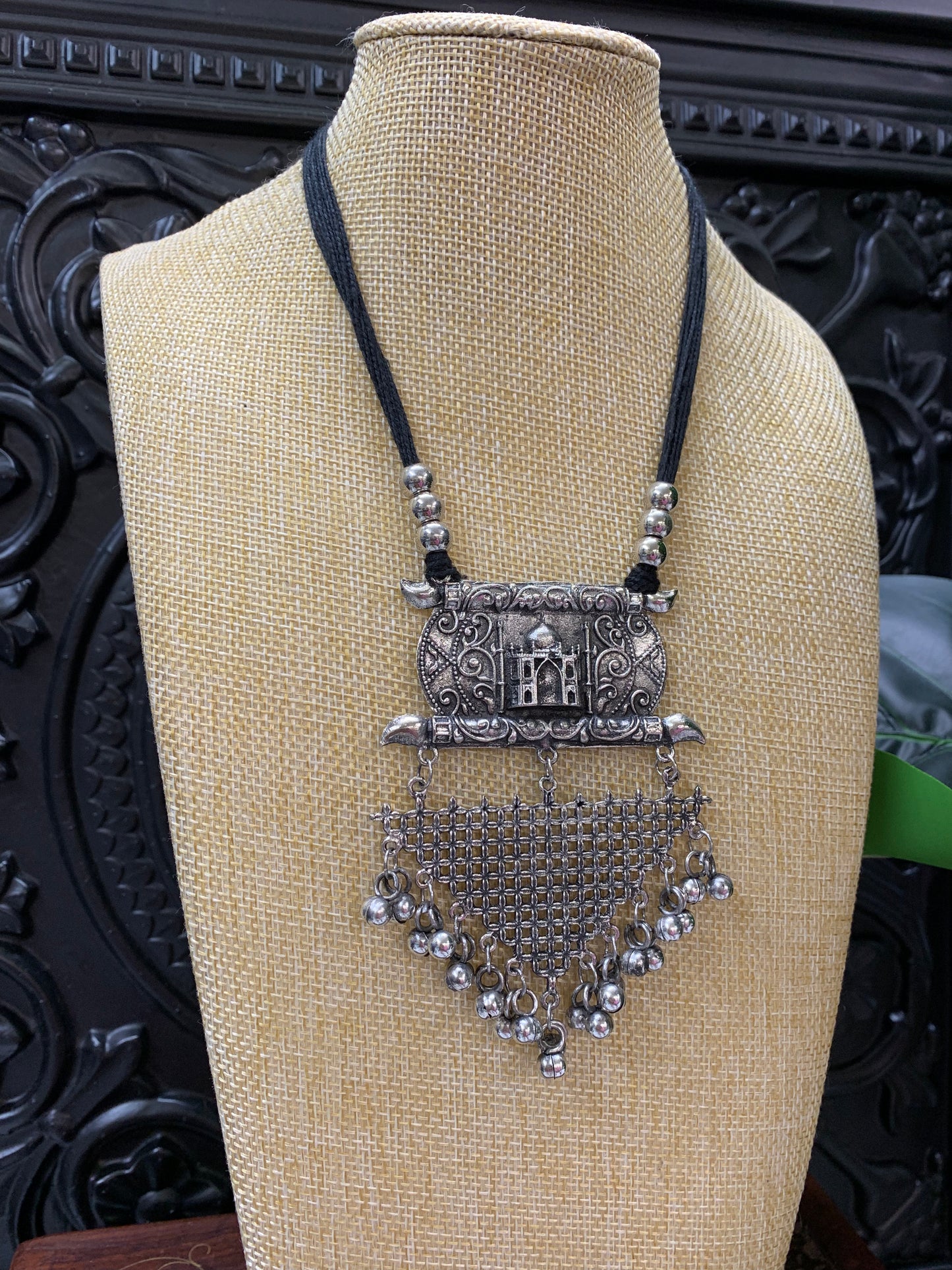 Taj Black metal oxi with natural stone setting
