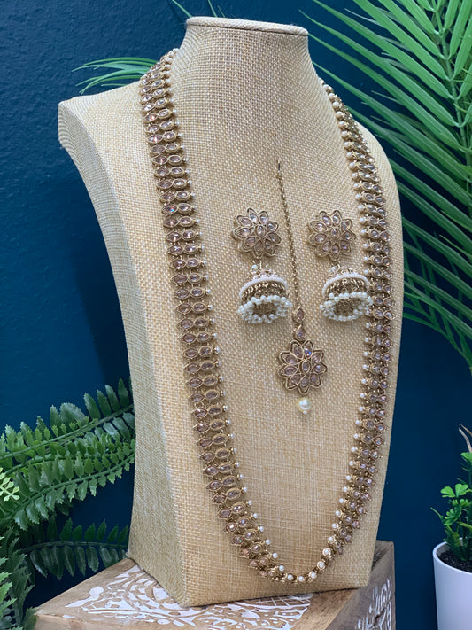 Savali polki long mala set in silver