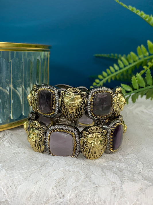 Sabyasachi inspired bangle/bracelet base American diamond lining
