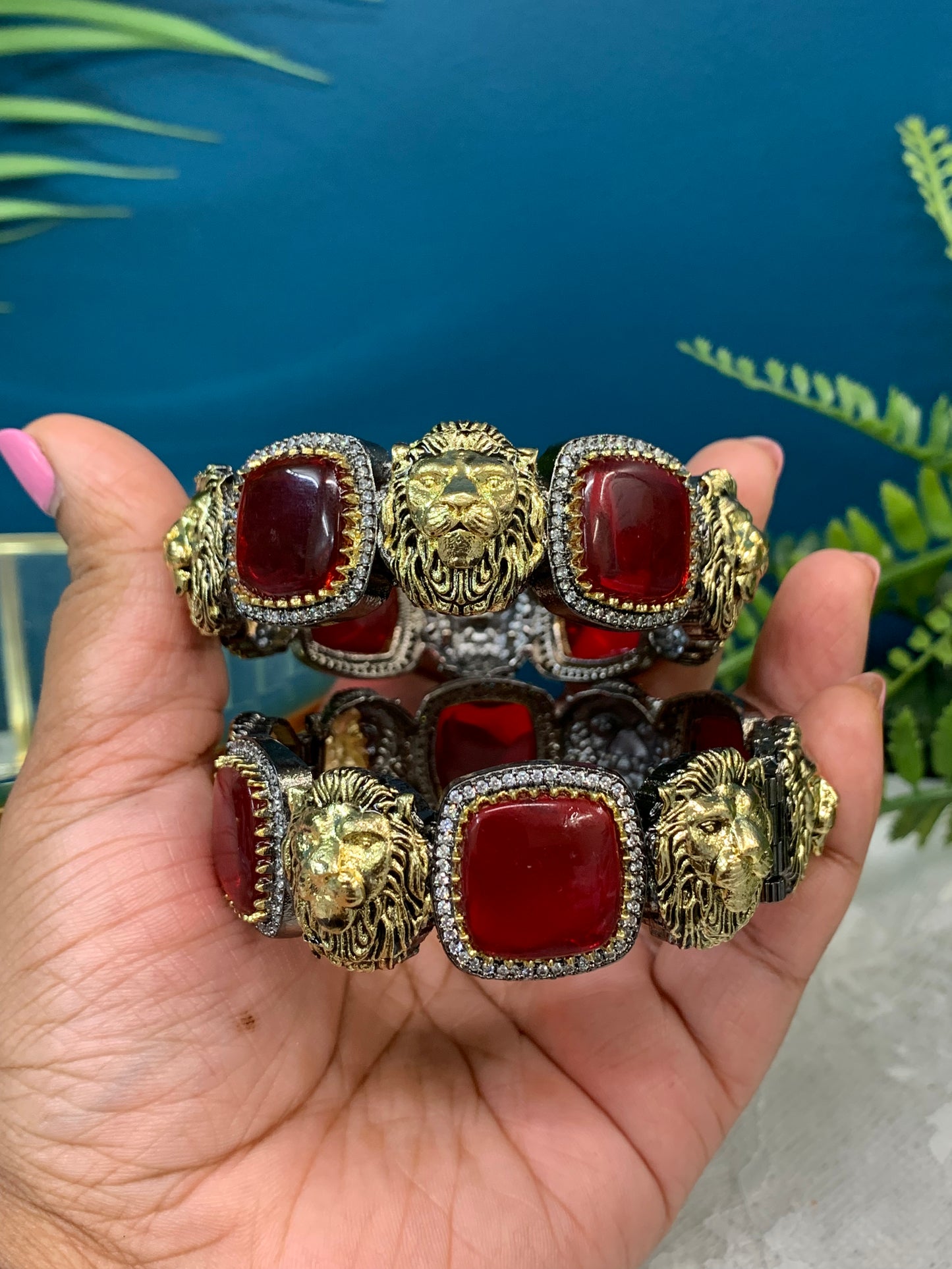 Sabyasachi inspired bangle/bracelet base American diamond lining