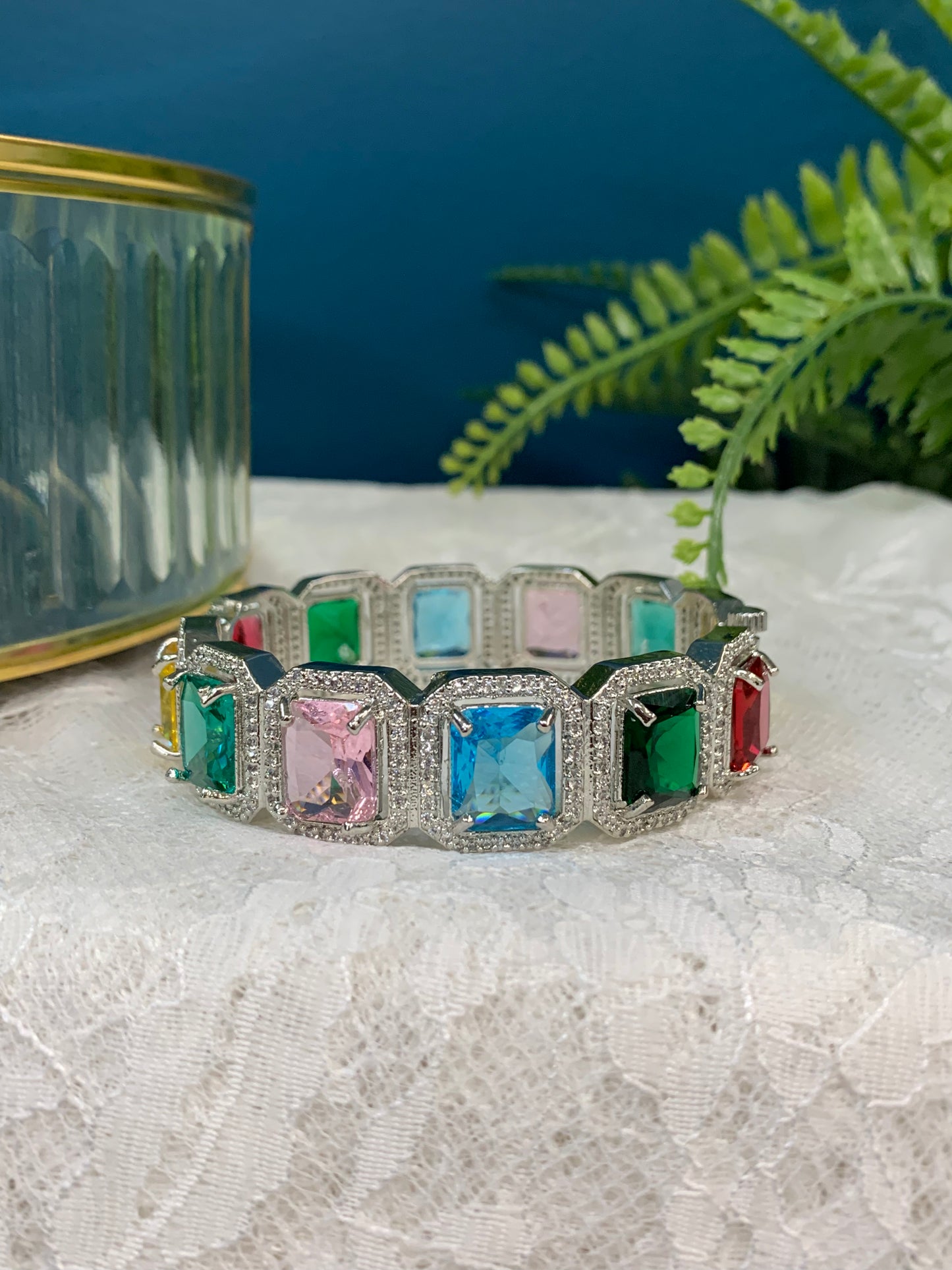 American diamond openable bangle / bracelet