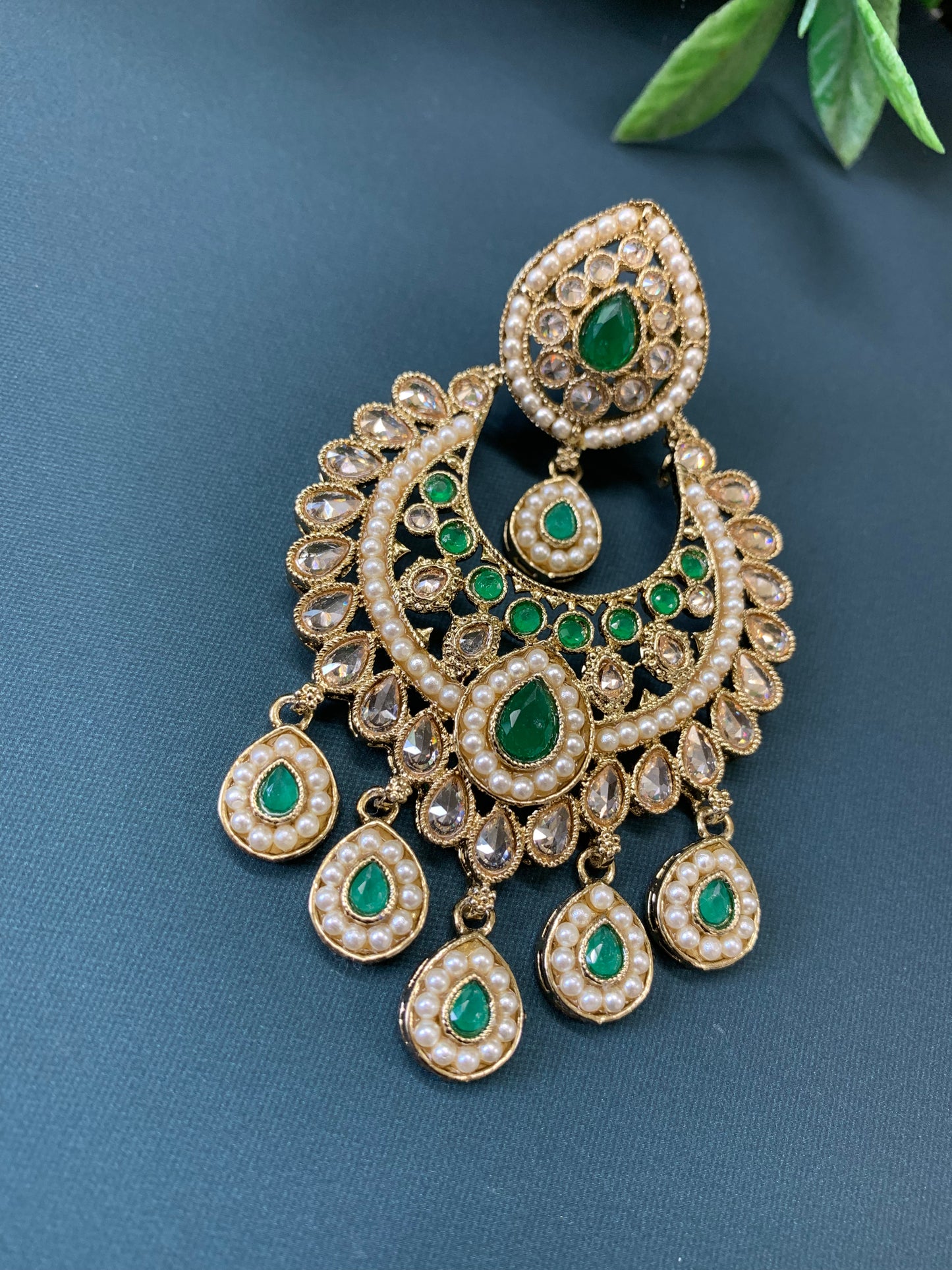 Lia polki Chandbali earring
