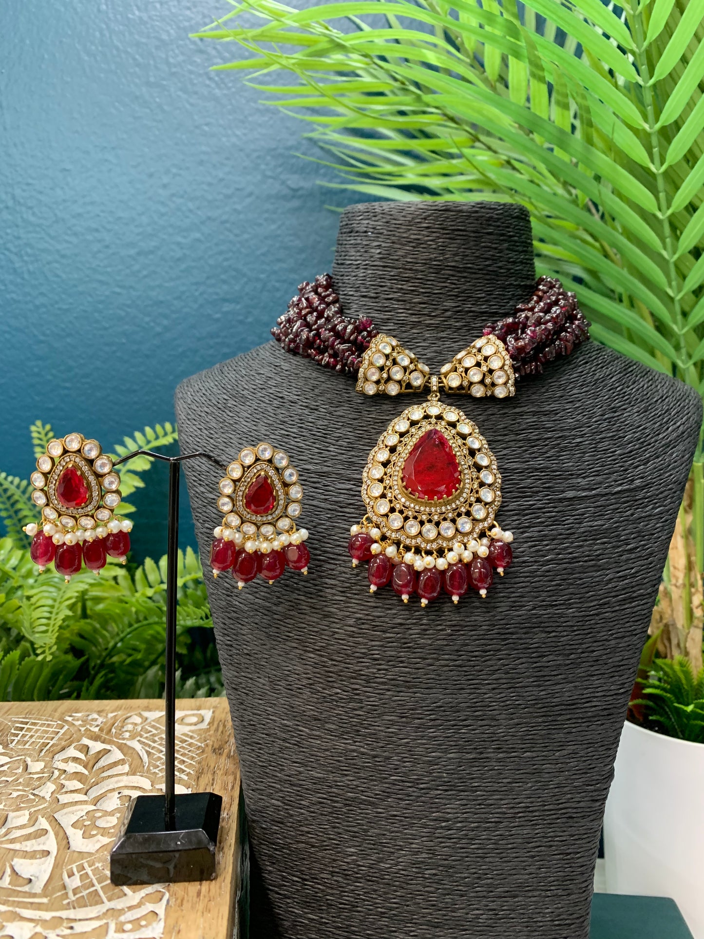 Sabyasachi Kolkata inspired moissanite kundan necklace choker set Pam