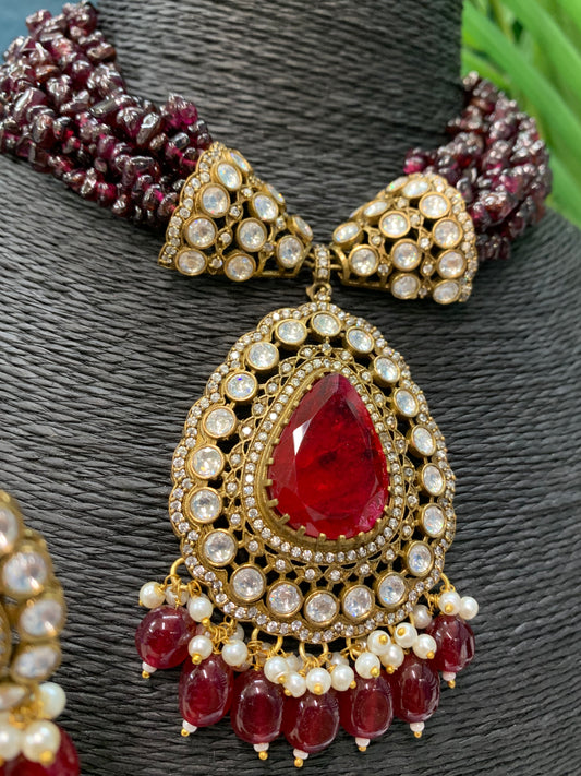 Sabyasachi Kolkata inspired moissanite kundan necklace choker set Pam