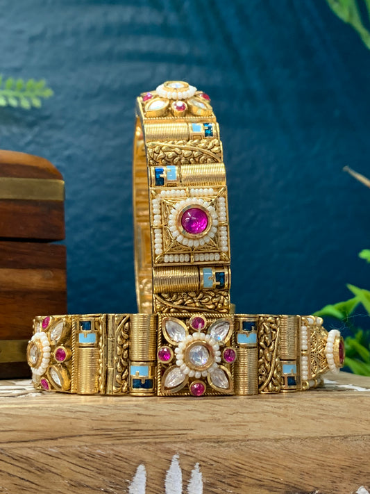 Lahori kundan bangle bracelets