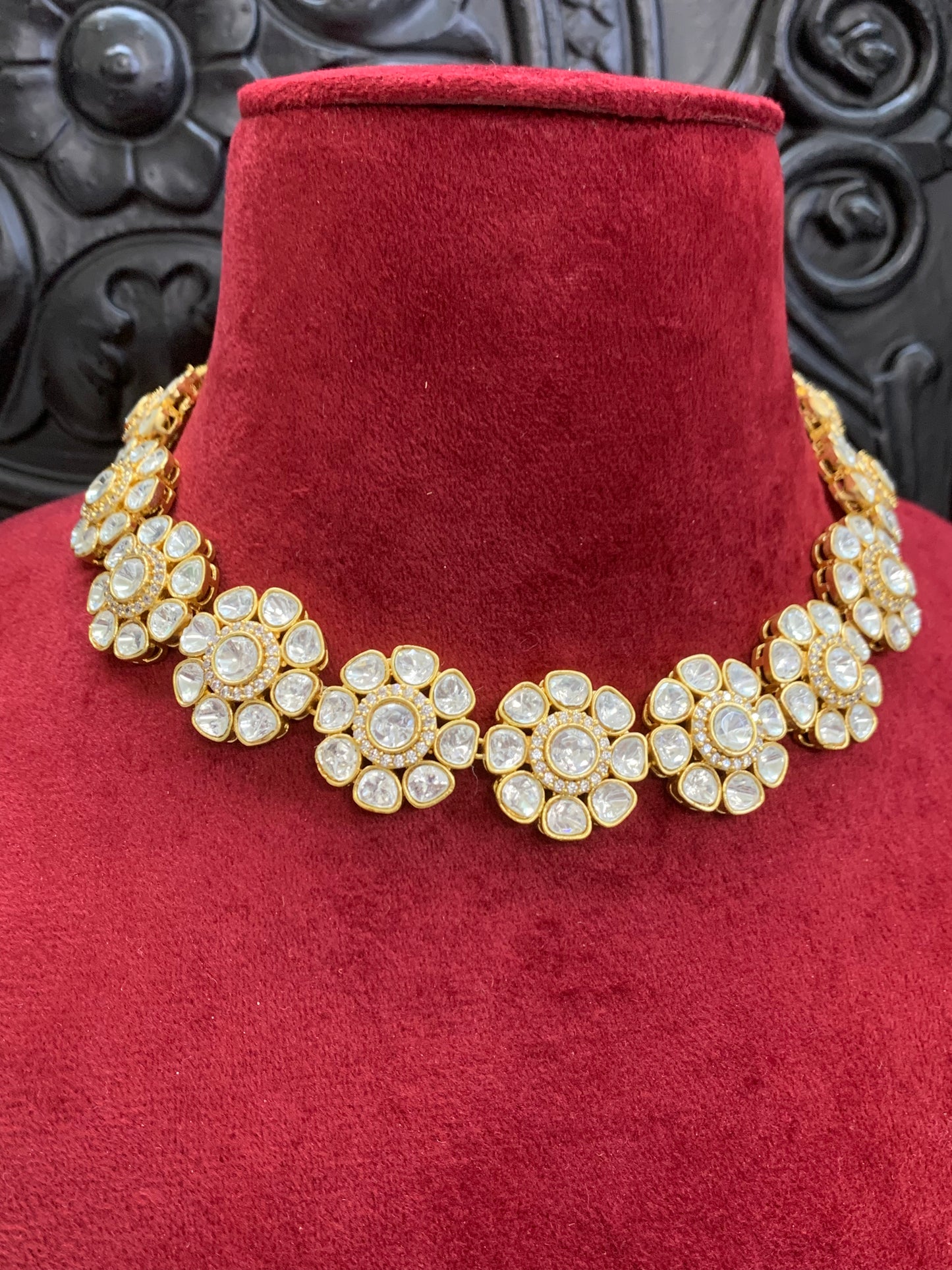 Stacy moissanite kundan choker / necklace