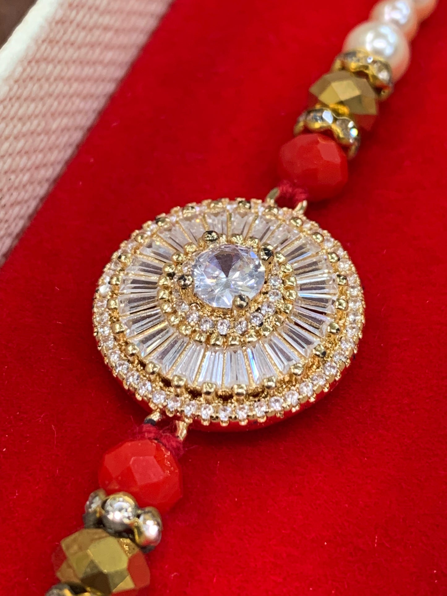 Traditional Rakhi / Rakshabandhan / bhaiduj American diamond