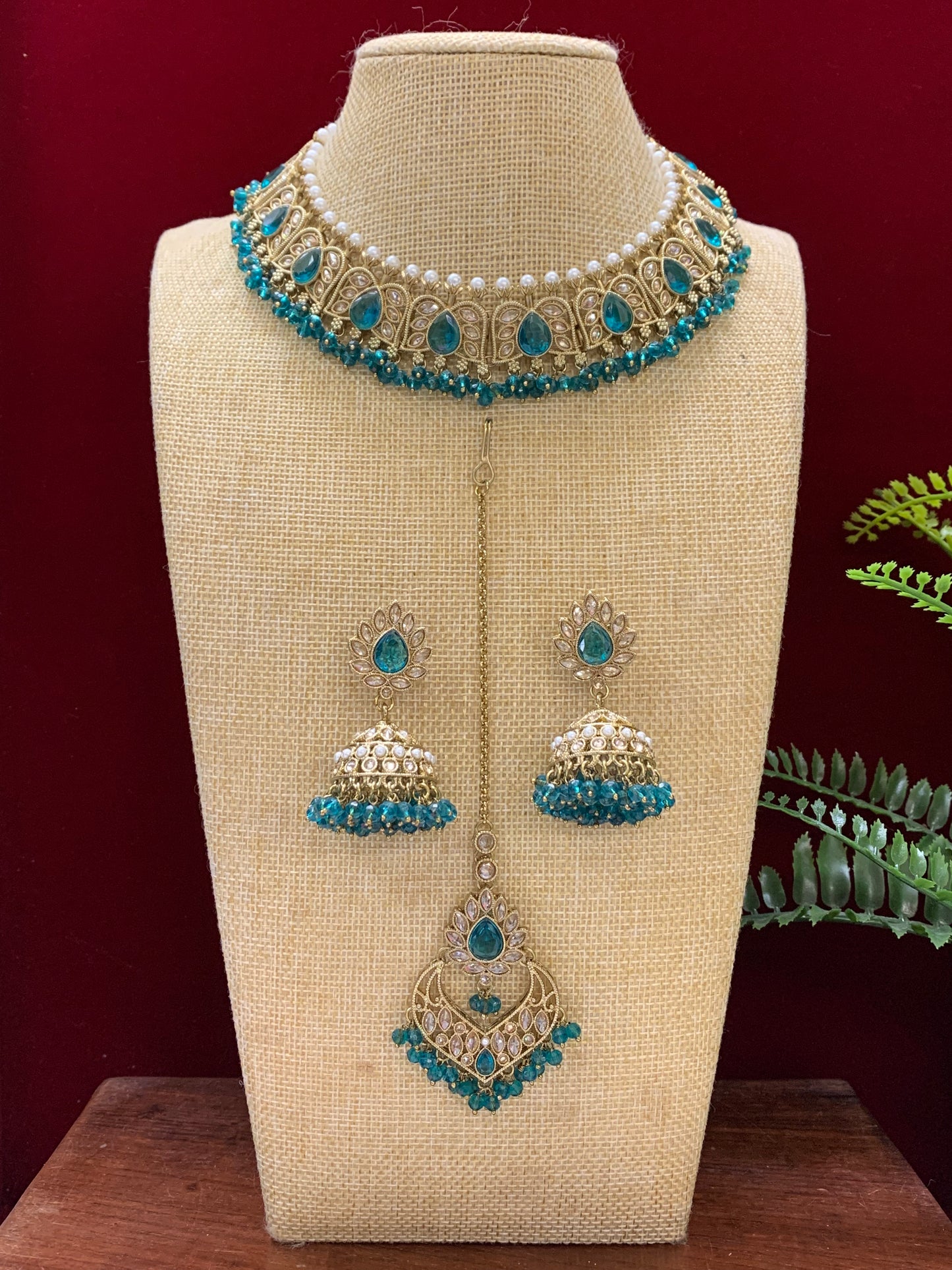 Reverse polki necklace set Sunny