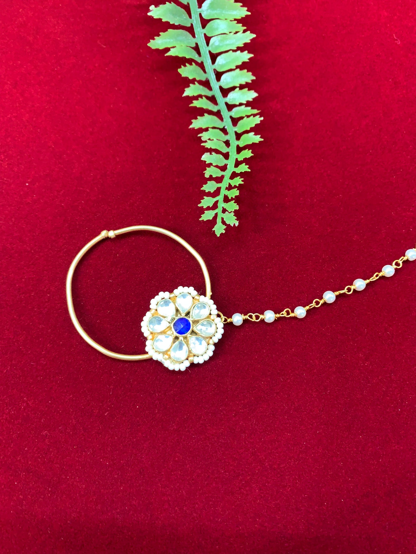 Pachi kundan nath/nose ring