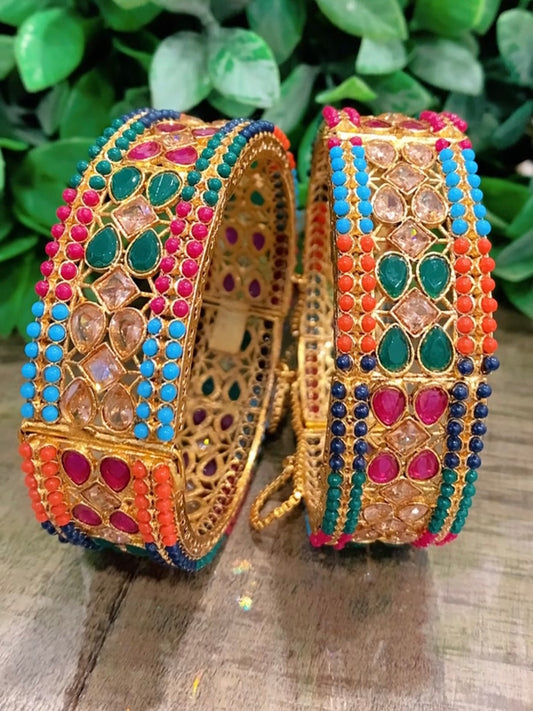 Multi ruby openable bangle Pakistani style Annie