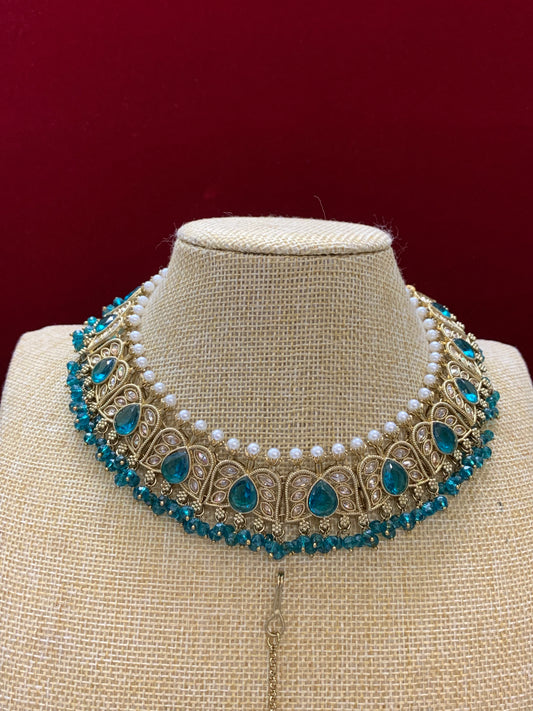 Reverse polki necklace set Sunny