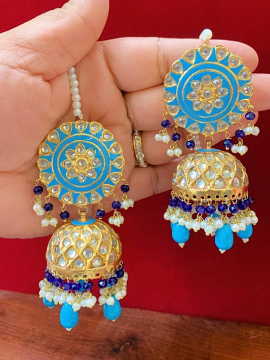 Pakistani thappa kundan / original multani jhumki earring