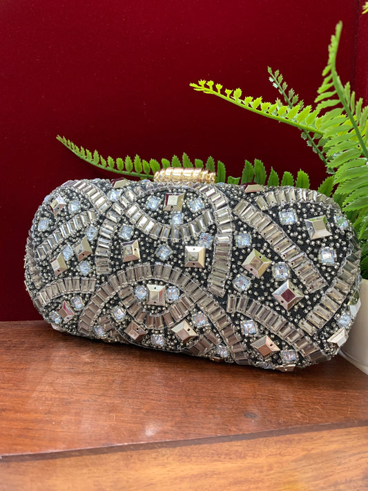 Women’s handbag/clutch bright gold mirror