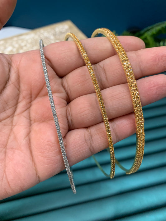 American diamond ready to wear headband gold plated