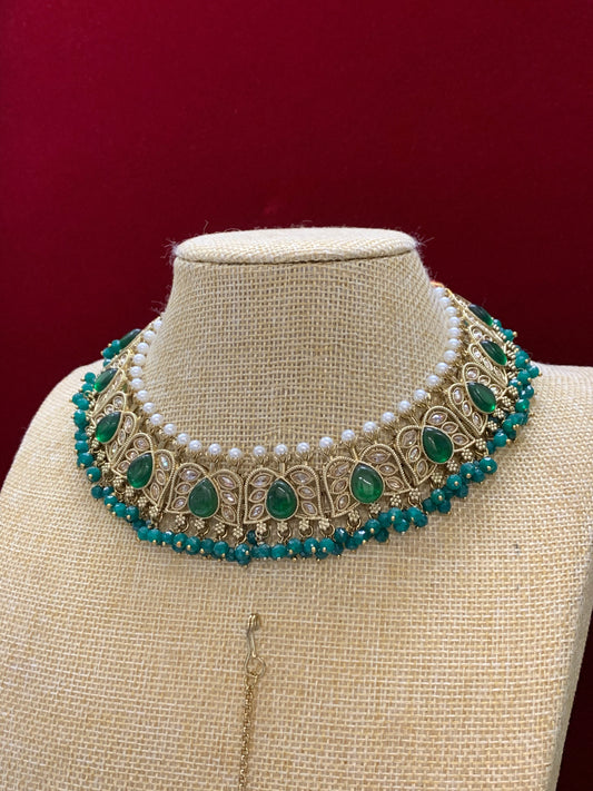 Reverse polki necklace set Sunny