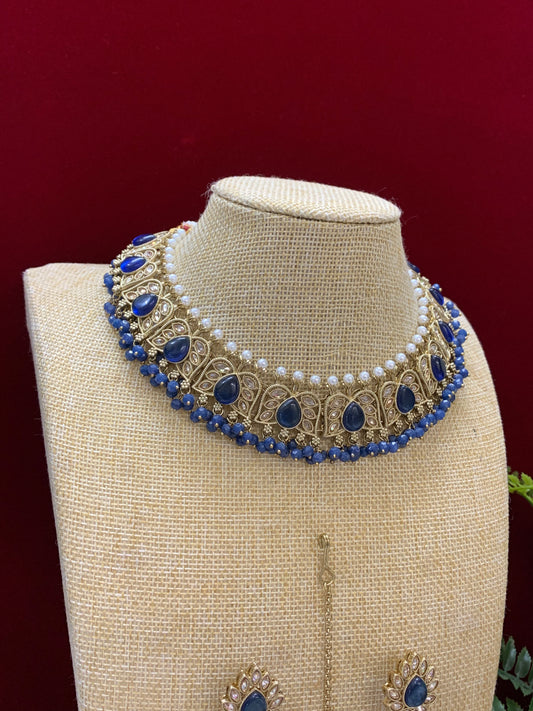 Reverse polki necklace set Sunny