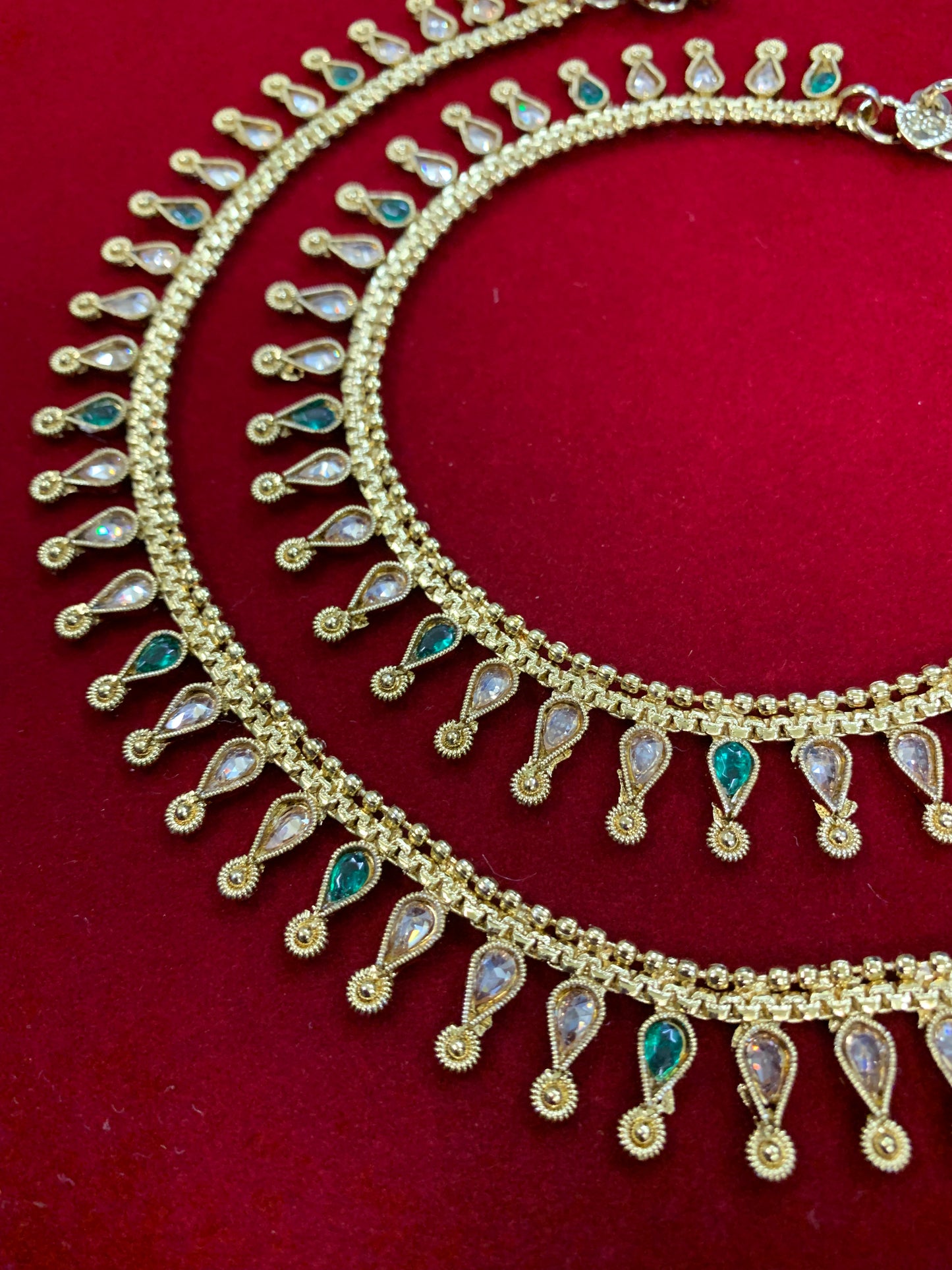 Antique Monalisa Polki payal/anklet