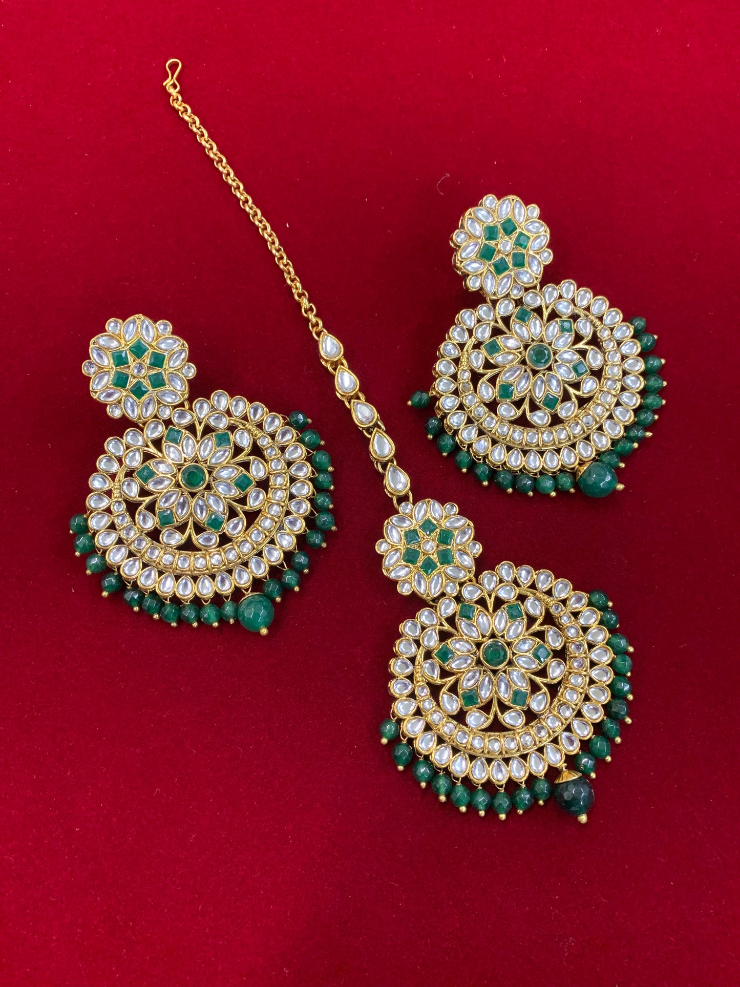 Samantha mala set emerald green