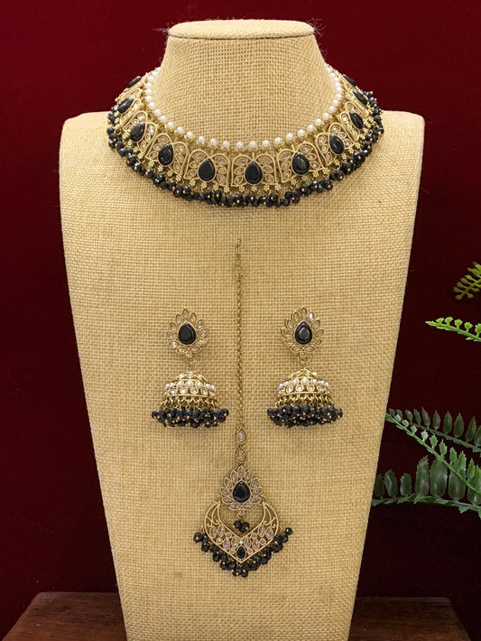 Reverse polki necklace set Sunny