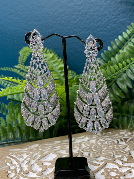 American Diamond jhumki / Cz jhumka / glass jhumki